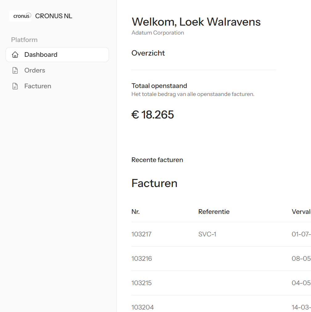 The customer portal for Microsoft Dynamics 365 Business Central